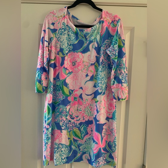 Lilly Pulitzer UPF +50 Sophie Dress SZ M Peony For Your Thoughts - Picture 7 of 16